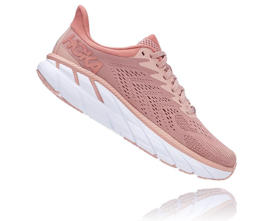 Hoka One One Tenisky Damske Ruzove - Clifton 7 - 80634-WIMF